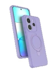 LitaeTrend Xiaomi Redmi Note 14 4G Regal Magsafe Standlı Kapak - Lila thumbnail 1