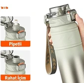 Vagonlife Tkk T2022 500ml Süzgeçli Pipetli Yeşil Çelik Matara thumbnail 4