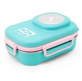 Vagonlife 8021 600ml 3 Bölmeli Turkuaz Çelik Saklama Kabı thumbnail 1