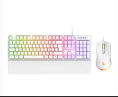 Rampage KM-RX7 FORTUNA V2 Gökkuşağı Aydınlatmalı USB Beyaz  Combo Q Gaming Klavye + 12800 dpi Mouse thumbnail 1