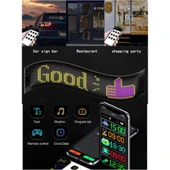 LED Ekran Matrix Panel Cama Yapışan En Büyük Boy 16X96 Telefon App Kontrol Digital Araba Yazısı thumbnail 4