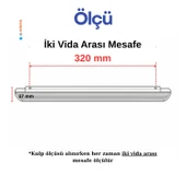 Kanal Kulp Füme Çizgili 320 mm Metal Mobilya Gardırop Çekmece Dolap Kapak Kulpu Kulbu Modern Kulplar thumbnail 2