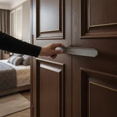 Kanal Kulp Füme Çizgili 320 mm Metal Mobilya Gardırop Çekmece Dolap Kapak Kulpu Kulbu Modern Kulplar thumbnail 8