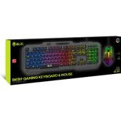 Rainbow Bkb8 Rgb Gaming Kalavye Kablolu Mekanik 105 Tuşlu LED Işıklı Oyuncu Klavye + Mouse thumbnail 2