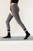 1 Çift Mor Yoga Pilates Kaydırmaz Çorap thumbnail 6