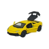 Çek Bırak Metal Küçük Arabalar 8 cm - 6411A-21 - Sarı thumbnail 5