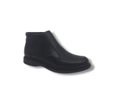 Zerhan 039 Erkek Siyah Hakiki Deri Fermuarlı Poli (Hafif) Taban Bot thumbnail 2