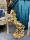 Dekoratif  Şahlanan At Biblo Polyester Heykel thumbnail 2