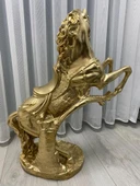 Dekoratif  Şahlanan At Biblo Polyester Heykel thumbnail 6