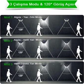 Dailylink Hareket Sensörlü Solar 100 LED Güneş Enerjili Duvar Lambası thumbnail 4