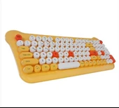 Everest KM-6244 BUNNY Renkli Tuşlu Sarı 2.4 ghz + BT Kablosuz Q Multimedia Klavye + Mouse Set thumbnail 2