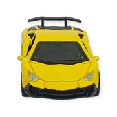 Çek Bırak Metal Küçük Arabalar 8 cm - 6411A-21 - Sarı thumbnail 2