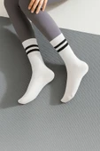 1 Çift Beyaz Yoga Pilates Kaydırmaz Çorap thumbnail 3