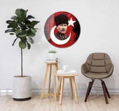 Atatürk Cam Tablo Yuvarlak 4mm Dayanıklı Temperli Cam thumbnail 5