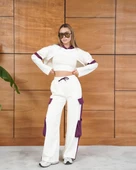 Cemo Kontrast Bloklu Bol Paça Eşofman Takımı Seti thumbnail 2