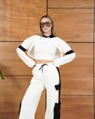 Cemo Kontrast Bloklu Bol Paça Eşofman Takımı Seti thumbnail 9