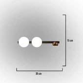 Dilay 3'lü Siyah Gold 20 Watt Modern, Yatak Başı, Salon Led Aplik thumbnail 3