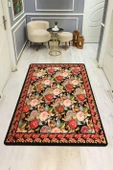 Vintage Desen Dijital Baskı Kaymaz Taban Halı H1048 Renkli 120 X 180 thumbnail 1