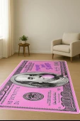 Modern Dolar Desen Dijital Baskı Kaymaz Taban Halı H0168 Renkli 80 X 150 thumbnail 2