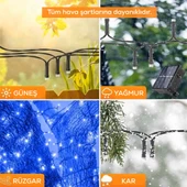 UpWay Güneş Enerjili 10m RGB 100 LED Dizin – Bahçe Balkon Teras Dekoratif Aydınlatma thumbnail 5