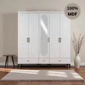 comiet Slope 5 kapaklı ayaklı tasarım country gardırop thumbnail 2