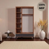 comiet Slope 3 Kapaklı Mdf Ayaklı Tasarım Country Gardırop thumbnail 4