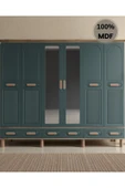 Home Comiet Perry 6 Kapaklı Aynalı Çekmeceli MDF Gardırop thumbnail 1