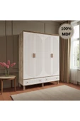 Home Comiet Sally 4 Kapaklı Mdf Çekmeceli Aytaşı Gardırop thumbnail 2