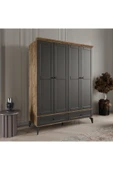 comiet Silva 4 Kapaklı Çekmeceli MDF Gardırop thumbnail 2