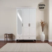 comiet Slope 3 Kapaklı Mdf Ayaklı Tasarım Country Gardırop thumbnail 2