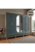 Home Comiet Sally 6 Kapaklı Aynalı Çekmeceli MDF Gardırop thumbnail 2