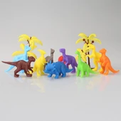 683 Toy Play 12 Parça Renkli Mini Dinozor Figür Seti 4-6 cm thumbnail 1