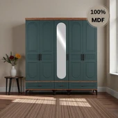 comiet Slope 5 kapaklı ayaklı tasarım country gardırop thumbnail 2