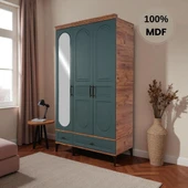 comiet Slope 3 Kapaklı Mdf Ayaklı Tasarım Country Gardırop thumbnail 1