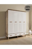 Home Comiet Perry 4 Kapaklı MDF Çekmeceli Aytaşı Gardırop thumbnail 2