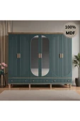 Home Comiet Sally 6 Kapaklı Aynalı Çekmeceli MDF Gardırop thumbnail 1
