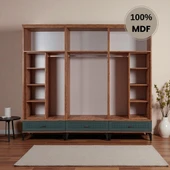 comiet Slope 6 kapaklı MDF ayaklı tasarım country gardırop thumbnail 4