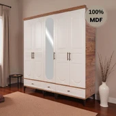 comiet Slope 5 kapaklı MDF ayaklı tasarım country gardırop thumbnail 1