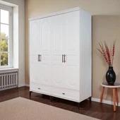 comiet Slope 4 Kapılı Mdfayaklı Tasarım Country Gardırop thumbnail 2