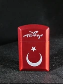 Türk Bayraklı Kırmızı Gazlı Çakmak thumbnail 1