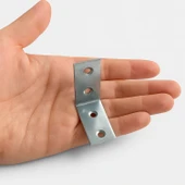 Raf Köşe Bağlantı Demiri 20x40x40 mm Metal L Aparat (50 Adet) Dolap Mobilya Sabitleme Destek Seti thumbnail 4