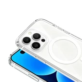 iPhone 16 Pro Kılıf Wireless Şarj Özellikli Şeffaf Orjin Kapak thumbnail 2