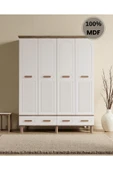 Home Comiet Perry 4 Kapaklı MDF Çekmeceli Aytaşı Gardırop thumbnail 1