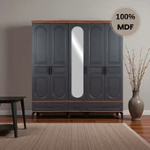 comiet Slope 5 kapaklı ayaklı tasarım country gardırop thumbnail 2