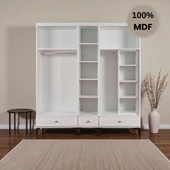 comiet Slope 5 kapaklı ayaklı tasarım country gardırop thumbnail 4