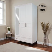 comiet Slope 3 Kapaklı Mdf Ayaklı Tasarım Country Gardırop thumbnail 1