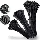 UV Tork Kablo Bağı Cırt Kelepçe 4,8 mmx200 mm Siyah 100 'Lü Paket thumbnail 2