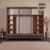 comiet Slope 6 kapaklı MDF ayaklı tasarım country gardırop thumbnail 3