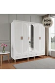 Home Comiet Sally 5 Kapaklı Aynalı Çekmeceli MDF Gardırop thumbnail 2