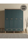 Home Comiet Perry 4 Kapaklı MDF Çekmeceli Haki Gardırop thumbnail 1
